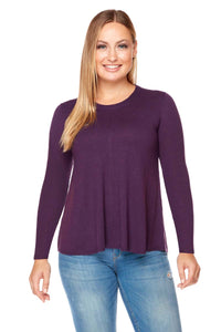 ALAINA Swing Body, Long Sleeve Lightweight Sweater