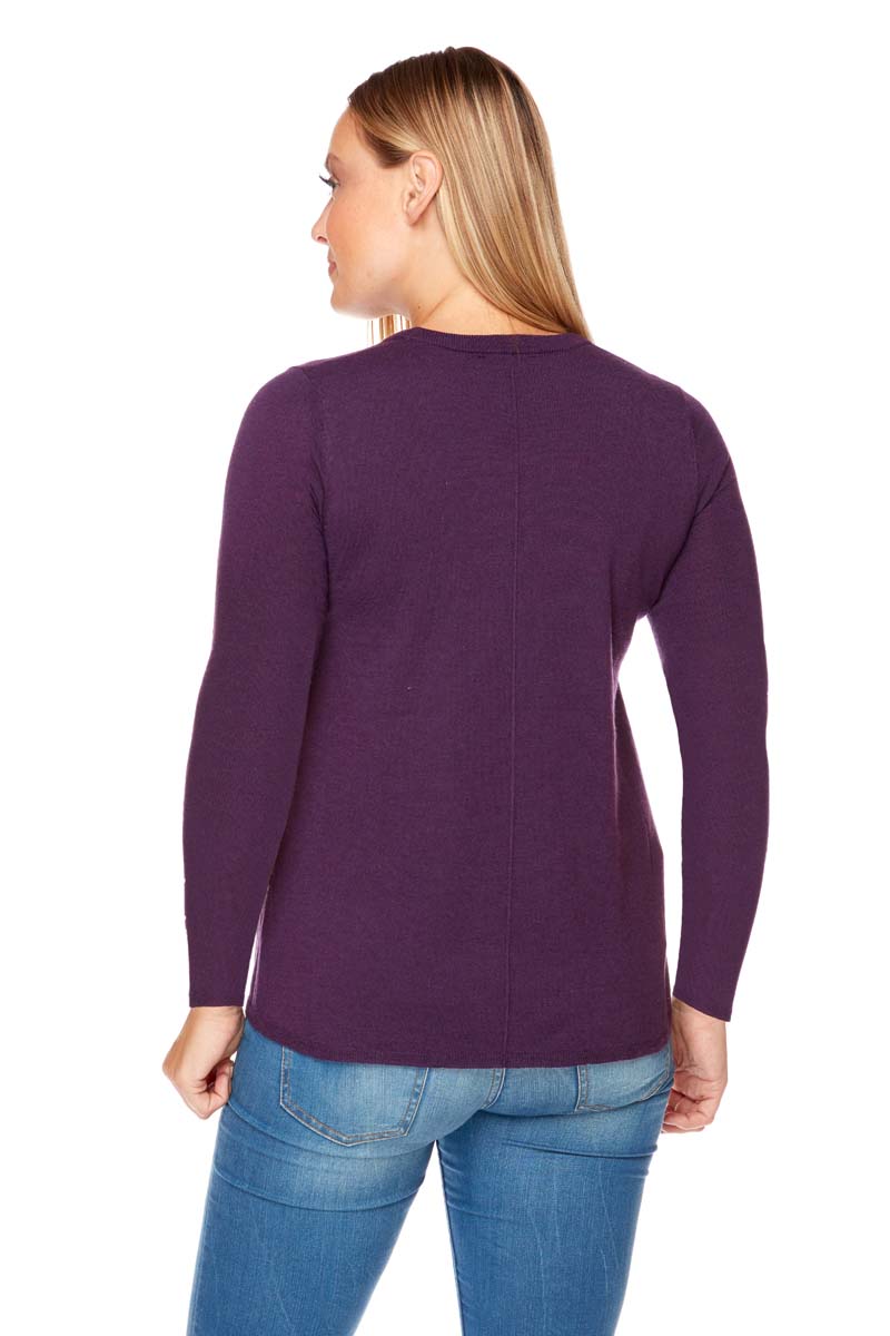 ALAINA Swing Body, Long Sleeve Lightweight Sweater