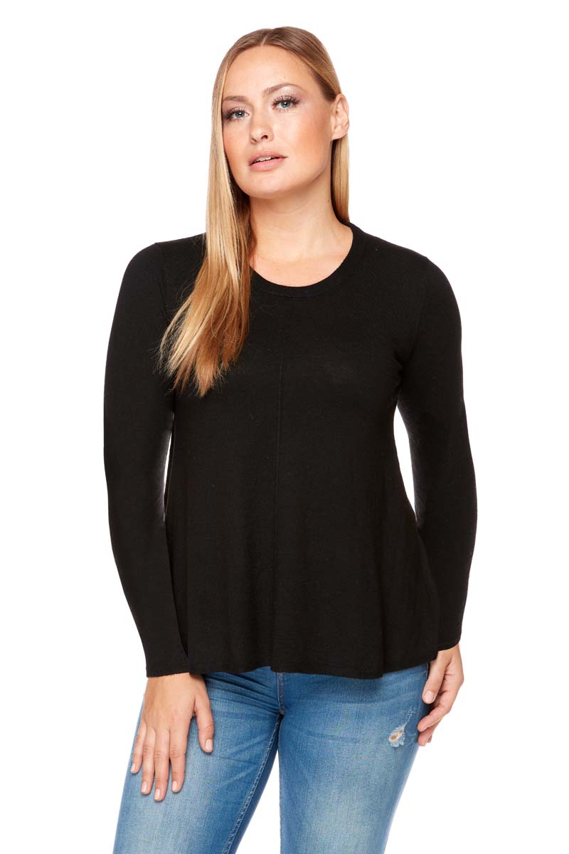 ALAINA Swing Body, Long Sleeve Lightweight Sweater