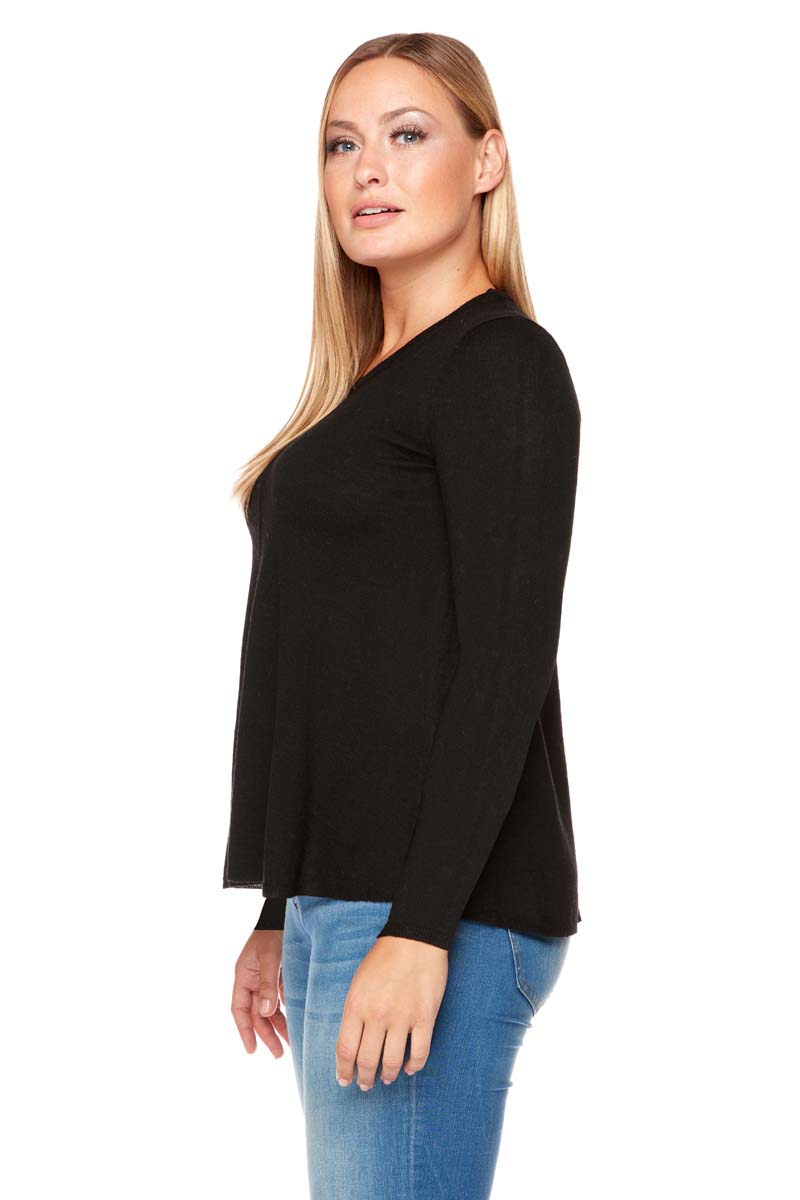 ALAINA Swing Body, Long Sleeve Lightweight Sweater