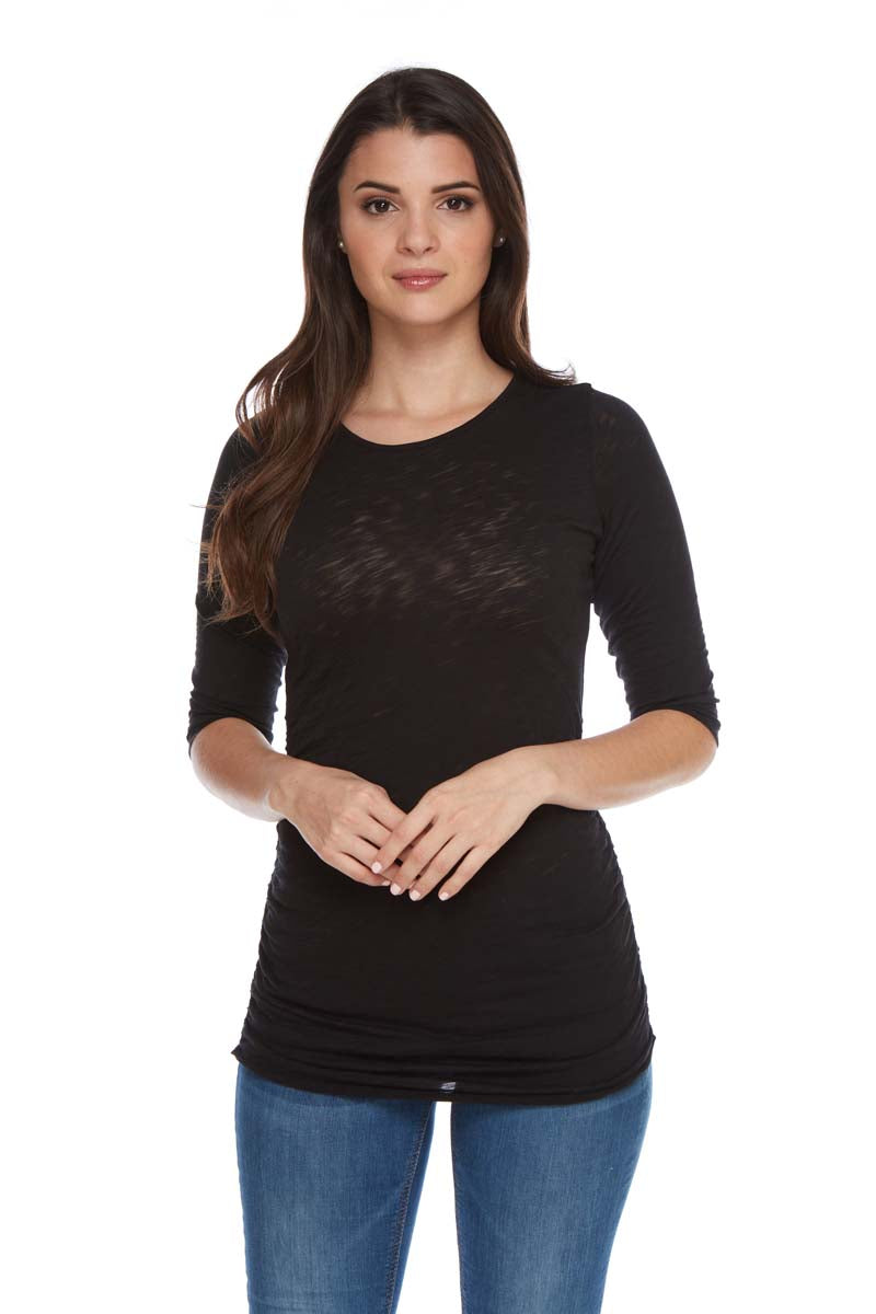 ALEXA Semi Sheer Crewneck Tee