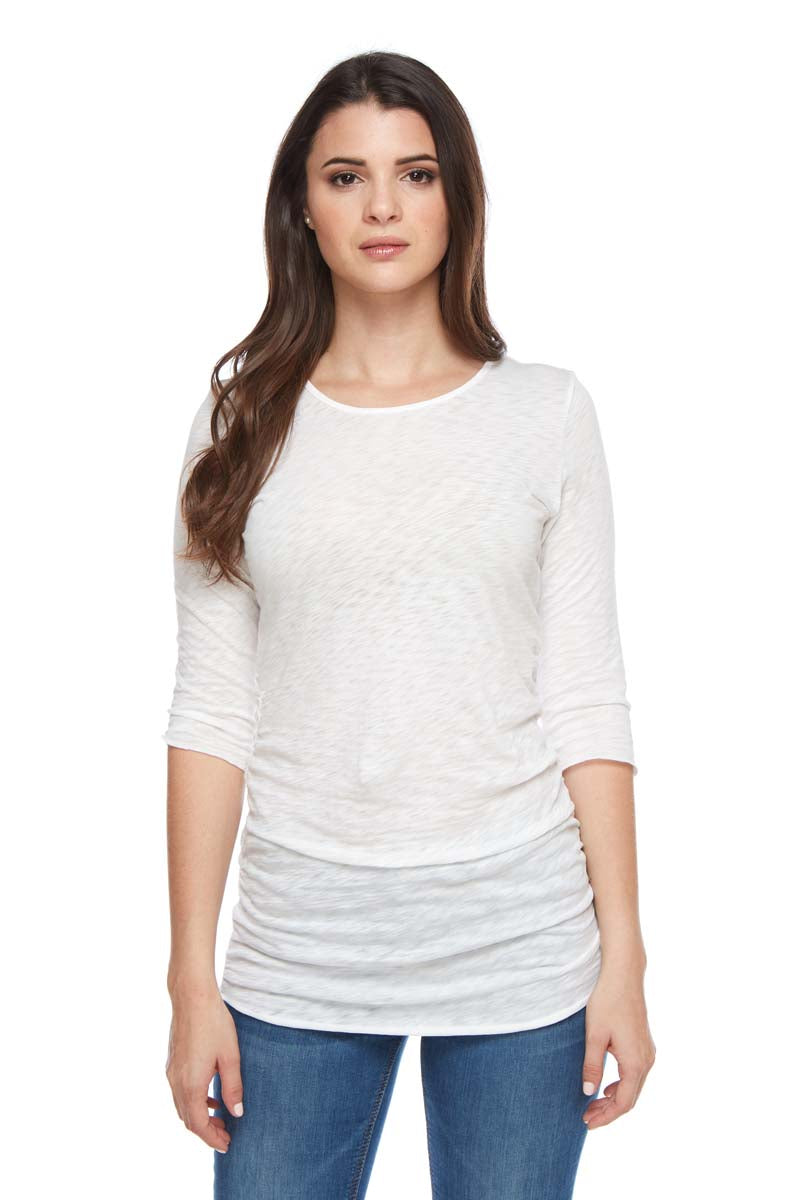 ALEXA Semi Sheer Crewneck Tee