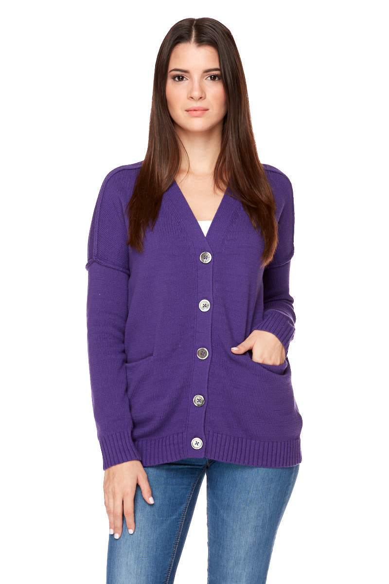 ALYSSA Two Rolled Pocket Cardigan