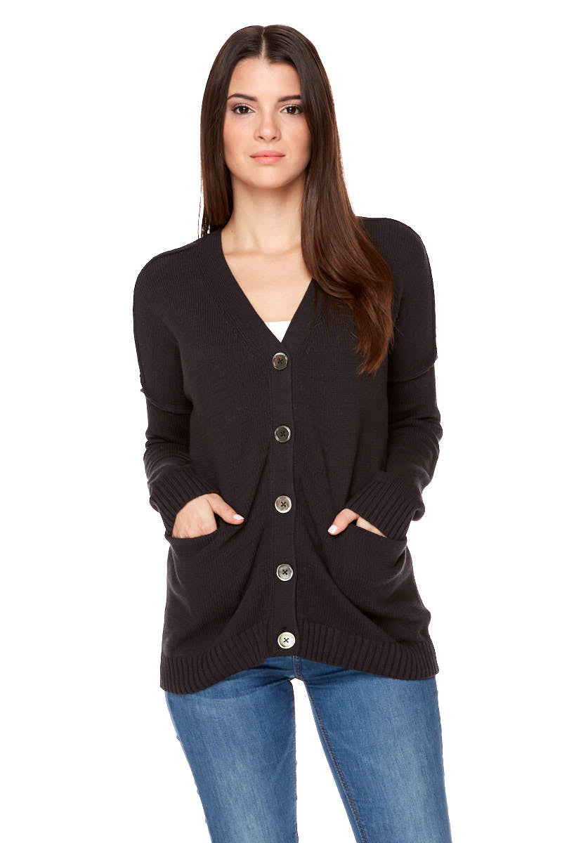 ALYSSA Two Rolled Pocket Cardigan