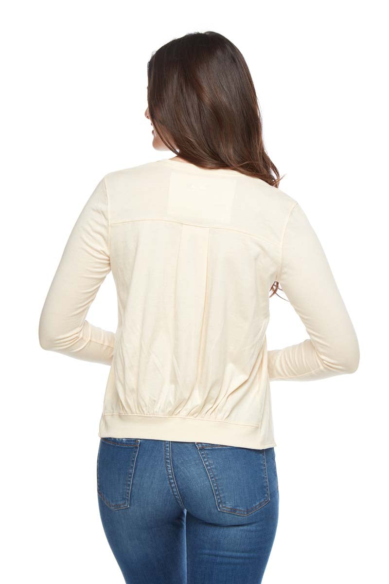 AMELIA Small Scoop Pleat Back Long Sleeve
