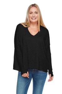 ARIA Boxy Long Sleeve V-Neck