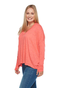 ARIA Boxy Long Sleeve V-Neck