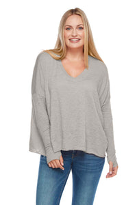 ARIA Boxy Long Sleeve V-Neck