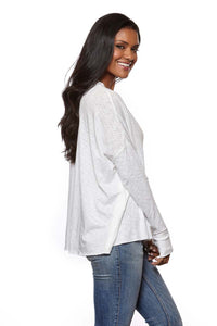 ARIA Boxy Long Sleeve V-Neck