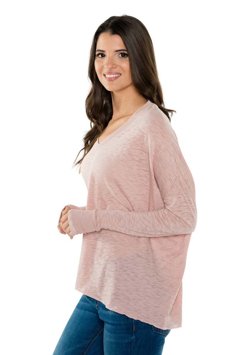 ARIA Boxy Long Sleeve V-Neck