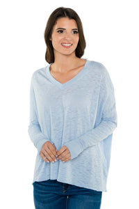 ARIA Boxy Long Sleeve V-Neck