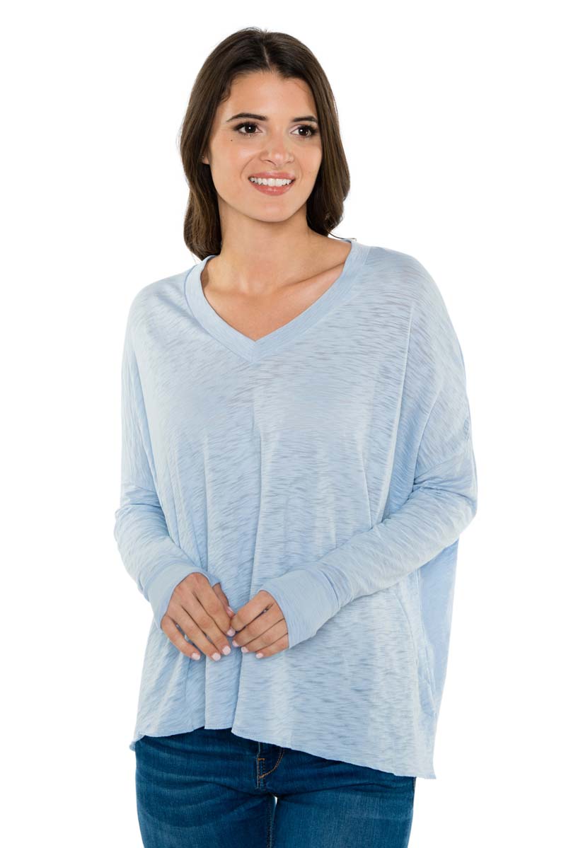 ARIA Boxy Long Sleeve V-Neck