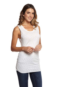 BELLA Gathered Side Tank Top