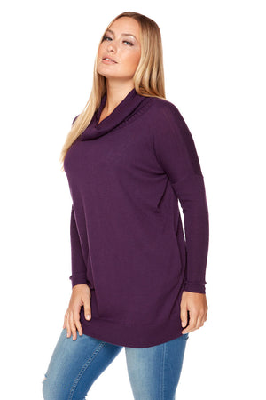 CARMEN Loose Turtleneck Sweater With Pockets