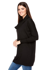 CARMEN Loose Turtleneck Sweater With Pockets