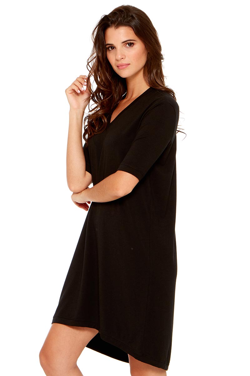 GAL 3/4 Sleeve V-Neck Dress – Inner Shine