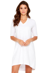 GAL 3/4 Sleeve V-Neck Dress