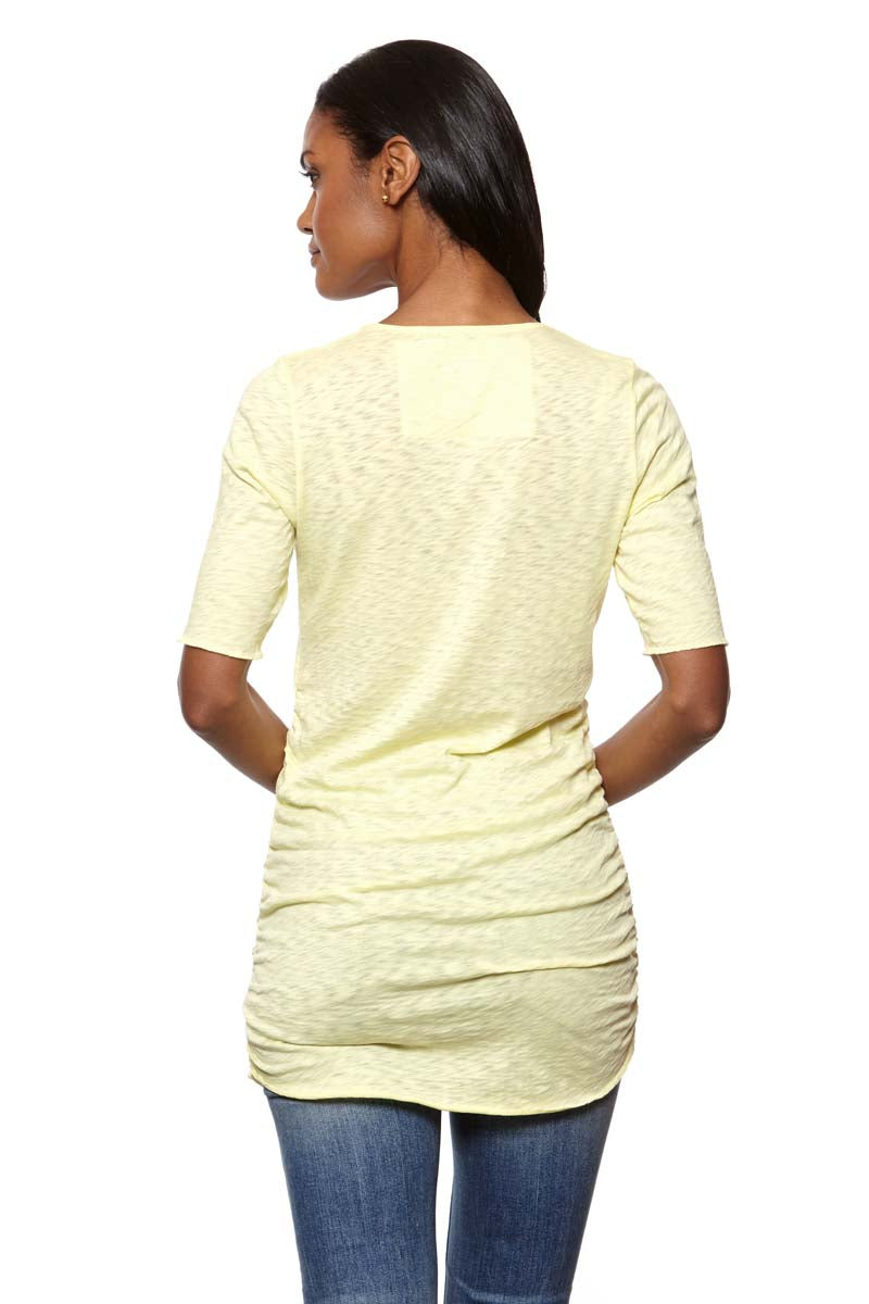 GIA Ruched Side V-Neck