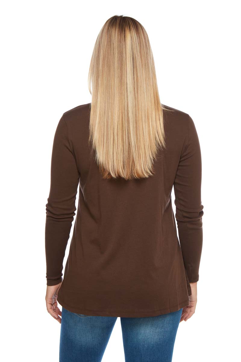 Grace Ribbed Long Sleeve V Neck
