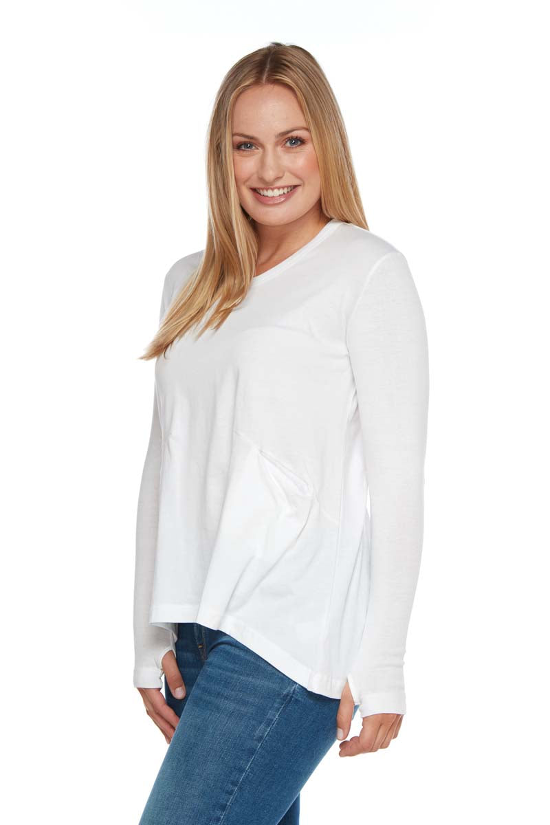 Grace Ribbed Long Sleeve V Neck