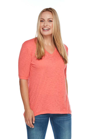 GWEN High Low V-Neck Top