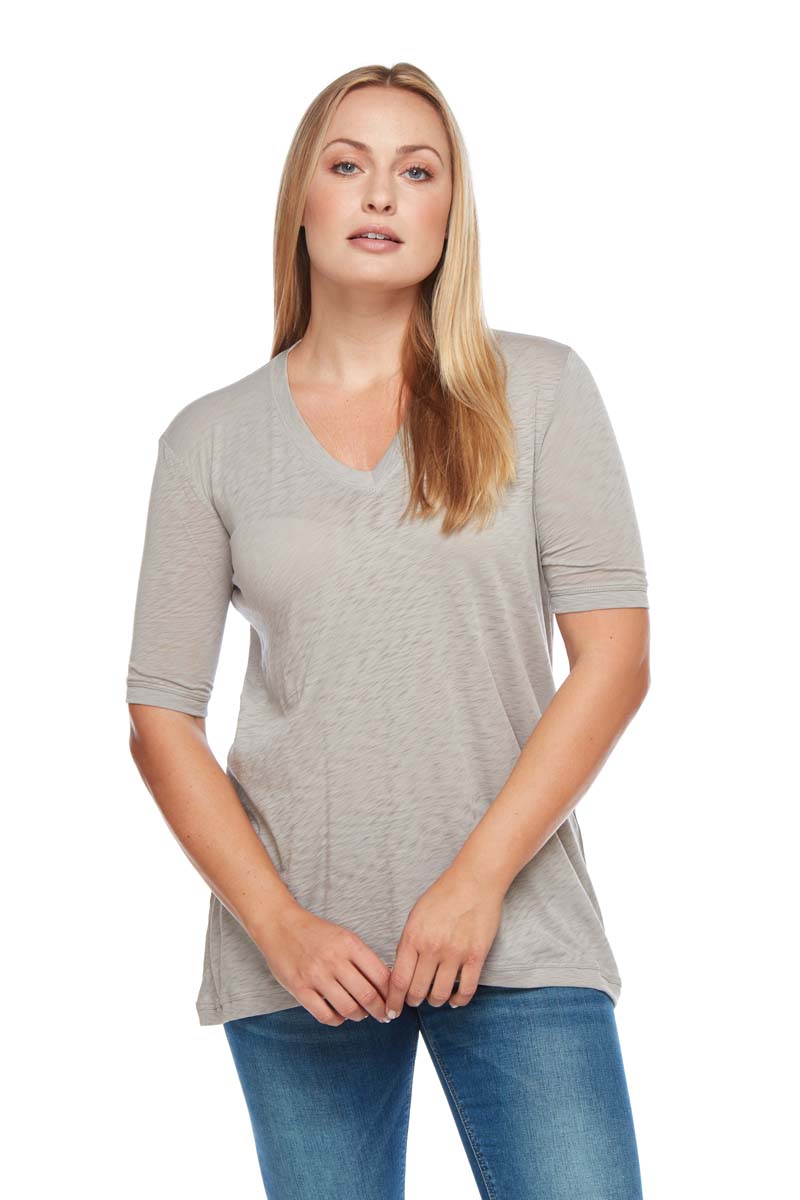 GWEN High Low V-Neck Top