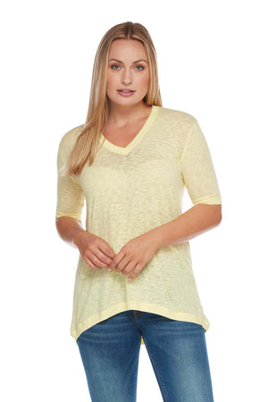 GWEN High Low V-Neck Top