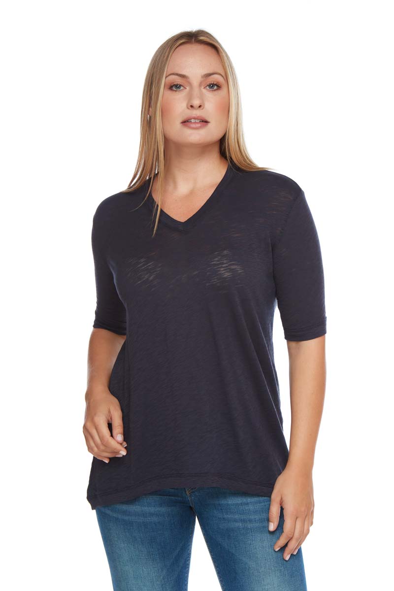 GWEN High Low V-Neck Top