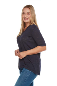 GWEN High Low V-Neck Top