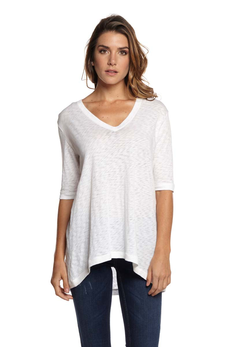 GWEN High Low V-Neck Top