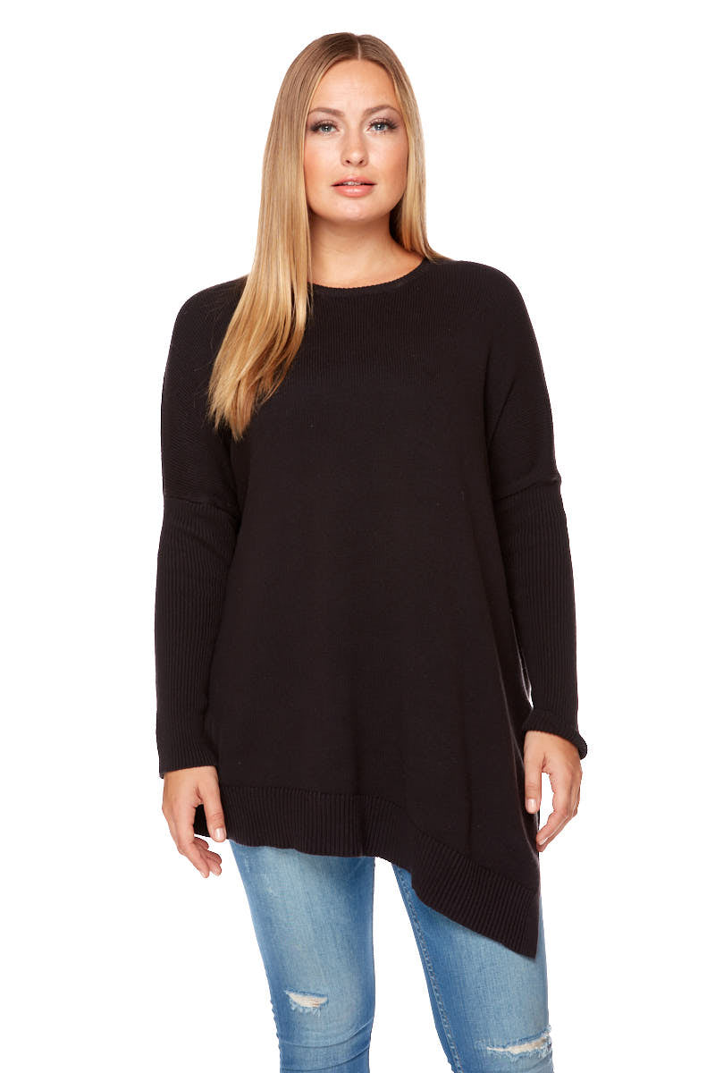 GINA Relaxed Fit Angled Bottom Sweater