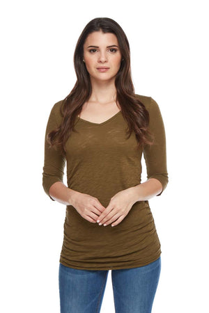 HARPER ¾ Sleeve V-Neck Top