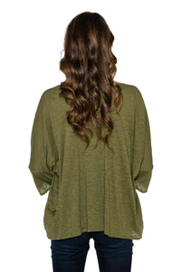 HALEY Oversized Split Neck Top