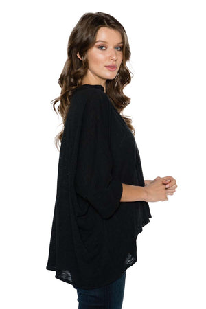 HALEY Oversized Split Neck Top