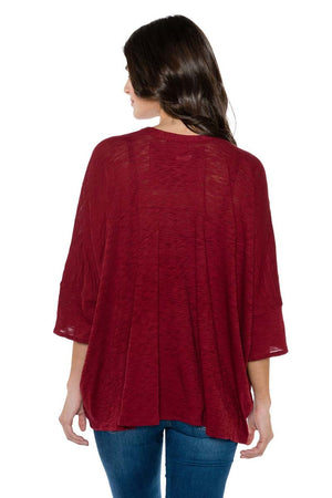 HALEY Oversized Split Neck Top