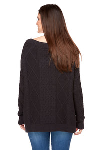 JAMIE Long Sleeve Cable Knit Sweater