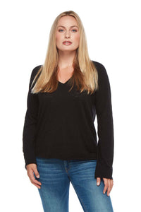 JOLIE Bell Sleeve Pima Cotton V Neck