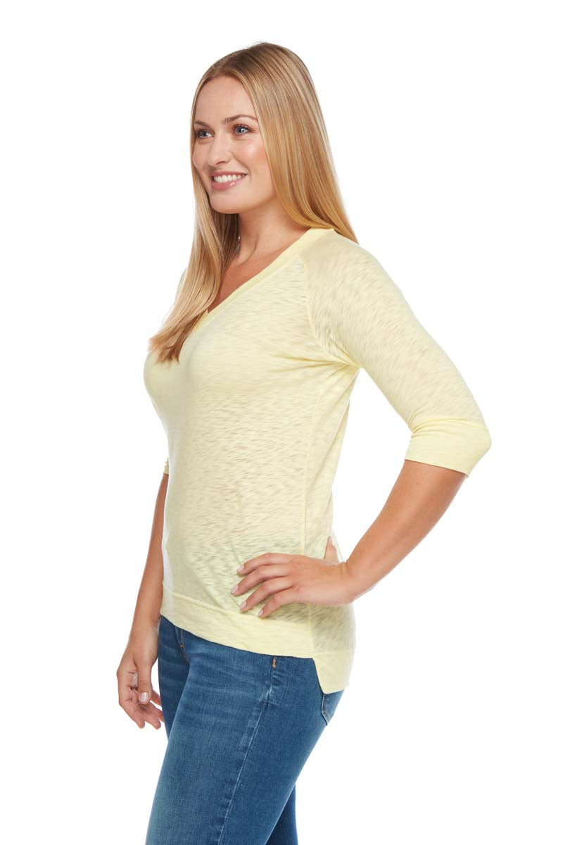 KATIE Relaxed Fit Raglan V-Neck