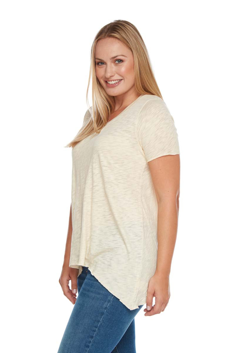 KAYLA Short Sleeve Side Angle Tee