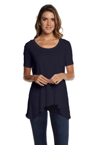 KAYLA Short Sleeve Side Angle Tee