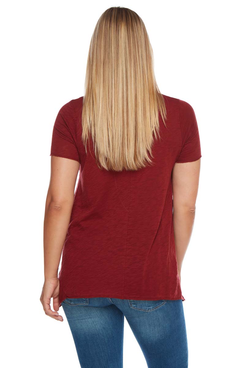 KAYLA Short Sleeve Side Angle Tee