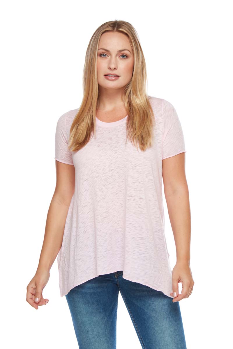 KAYLA Short Sleeve Side Angle Tee