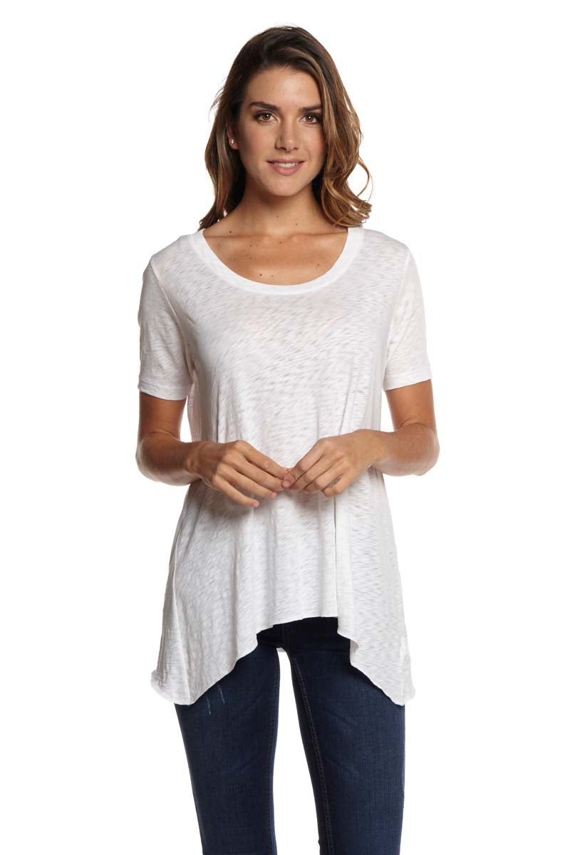 KAYLA Short Sleeve Side Angle Tee