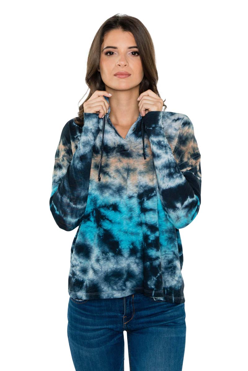 KAIA Snap Collar Longsleeve Tee