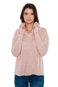 KAIA Snap Collar Longsleeve Tee