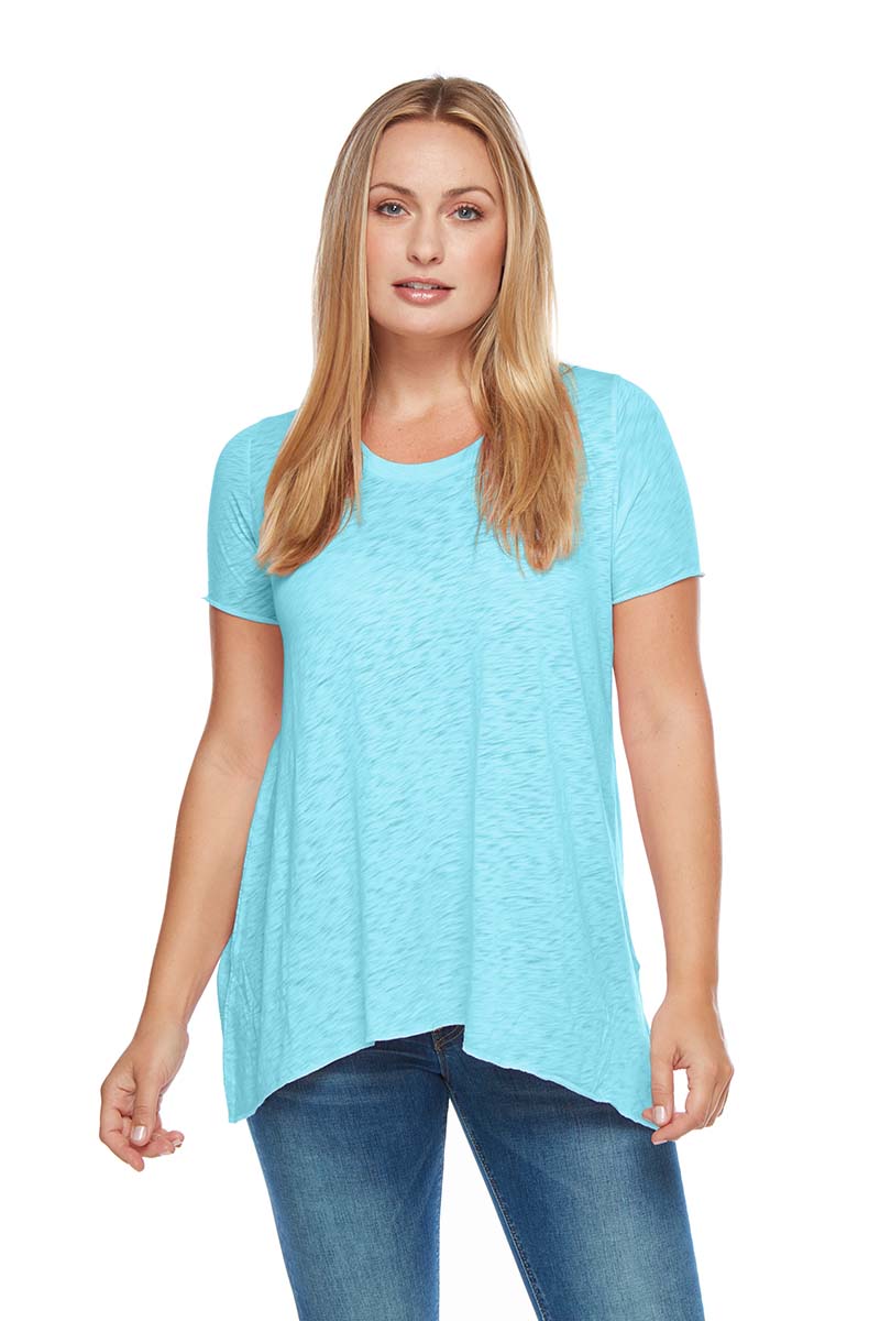 KAYLA Short Sleeve Side Angle Tee