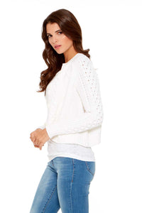 KODIE Cable Knit Button Front Sweater