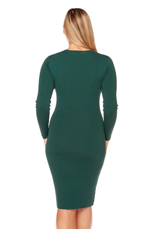 MEADOW Long Sleeve Fitted Dress