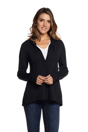 PAIGE Zip Front Hoodie High Low