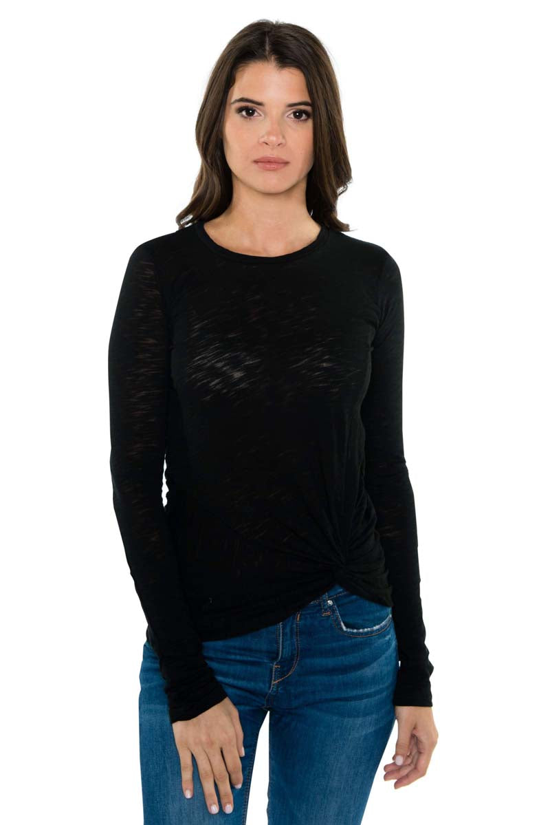 PRYA Side Twist Long Sleeve Tee